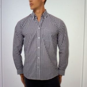 Chef works black white button down shirt